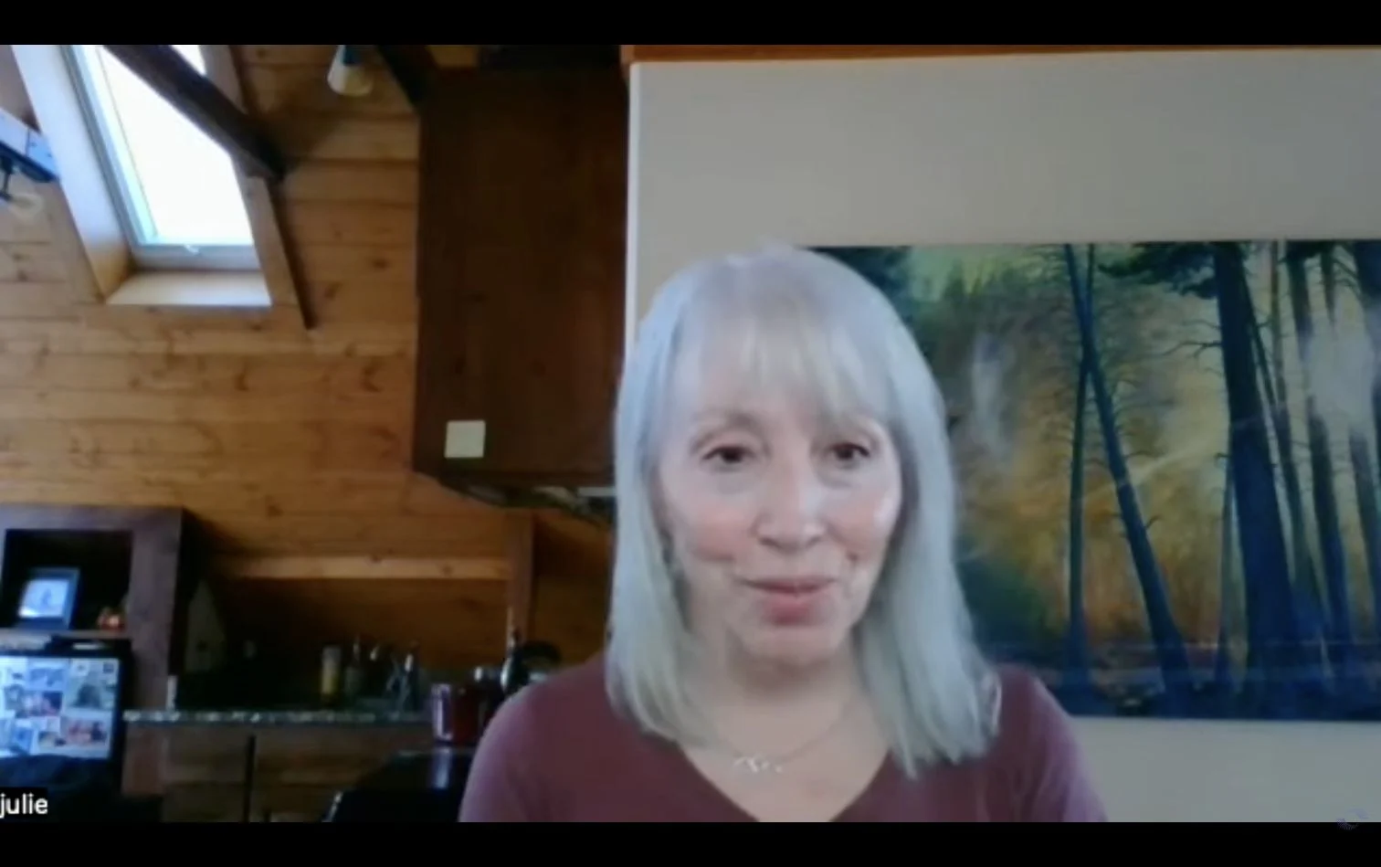 Julie í opinberu myndbandsviðtali við Jules Evans